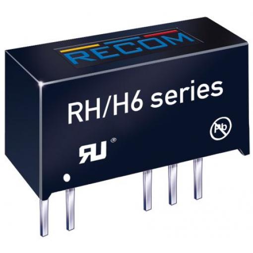 Recom Měnič DC/DC RH, výstup: 12 V dc 4 kV dc, Vin 24V dc 42 mA, Vin 21.6V dc 1 W -40 °C 90 °C Průchozí otvor