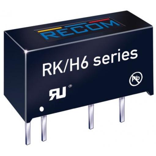 Recom Měnič DC/DC RK, výstup: 15 V dc 4 kV dc, Vin 24V dc 66 mA, Vin 21.6V 1 W -40 °C 90 °C Průchozí otvor
