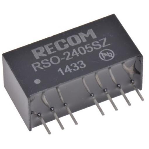 Recom Měnič DC/DC RSO, výstup: 5 V dc 1 kV dc, Vin 36V dc 200 mA, Vin 9V 1 W -40 °C 75 °C Průchozí otvor