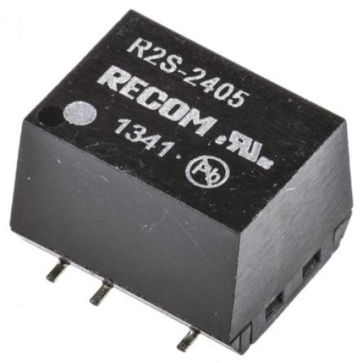 Recom Měnič DC/DC R2S, výstup: 5 V dc 1 kV dc, Vin 24V dc 400 mA, Vin 21.6V 2 W -40 °C 100 °C Povrch