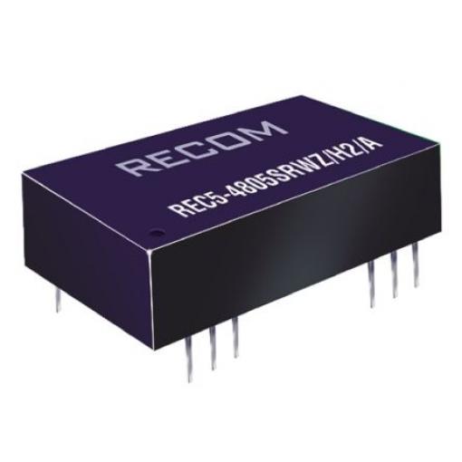 Recom Měnič DC/DC REC5, výstup: 15 V dc 2 kV dc, Vin 72V dc 340 mA, Vin 18V 5 W -40 °C 75 °C Průchozí otvor