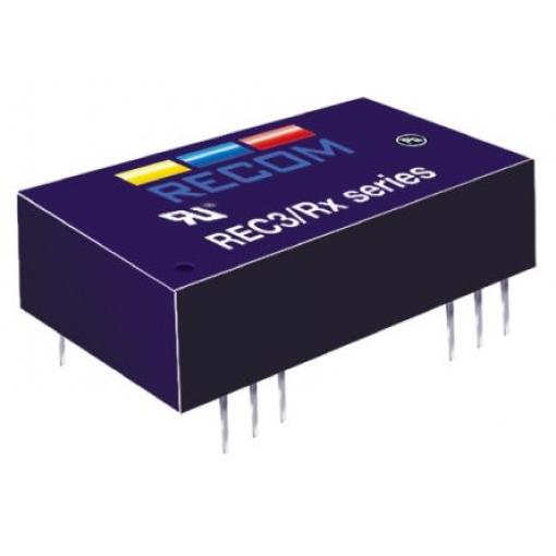 Recom Měnič DC/DC REC3, výstup: 15 V dc 2 kV dc, Vin 72V dc 100 mA, Vin 18V 3 W -40 °C 80 °C Průchozí otvor