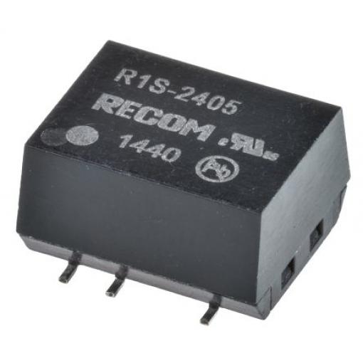 Recom Měnič DC/DC R1S, výstup: 5 V dc 1 kV dc, Vin 24V dc 200 mA, Vin 21.6V 1 W -40 °C 100 °C Povrch