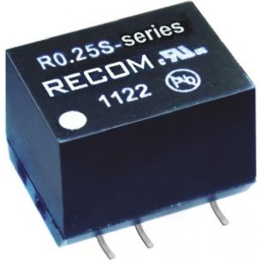 DC-DC převodník 0.25W, výstup: 5V dc 50mA 1kV dc, Vin 4,5 → 5,5 V DC
