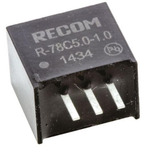 Recom Spínací regulátor, výstup: 5V dc Průchozí otvor 1 A, počet výstupů: 1