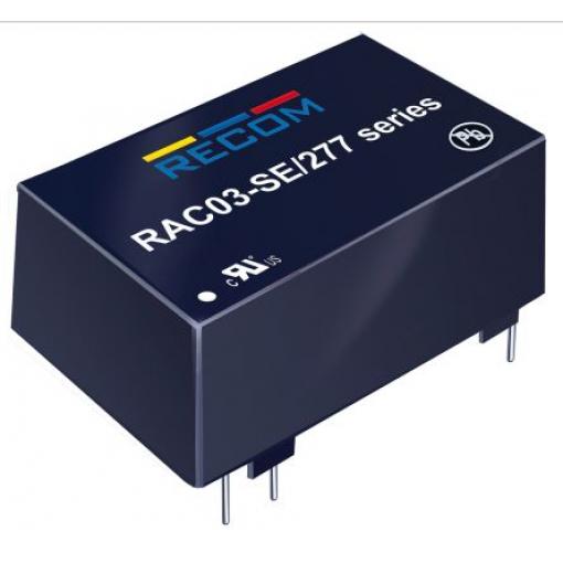 Spínaný napájecí zdroj, počet výstupů: 1 RAC03-24SE/277 24V dc Průchozí otvor 3 W RAC03-SE/277 Recom 305V ac