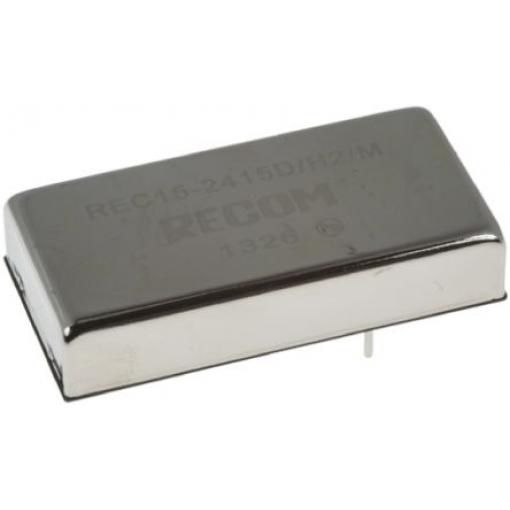 Recom Měnič DC/DC REC15, výstup: 15 V dc 1 kV ac, Vin 36V dc 500 mA, Vin 18V 15 W -40 °C 100 °C Průchozí otvor