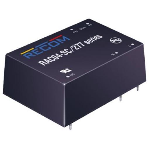 Spínaný napájecí zdroj, počet výstupů: 1 RAC04-24SC/277 24V dc Montáž na plošný spoj 4 W RAC04-SC/277 Recom 305V ac