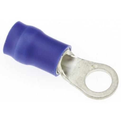 Očková koncovka, řada: R, 4 mm, Modrá, min. AWG: 16 AWG, max. AWG: 14 AWG, Izolované, JST