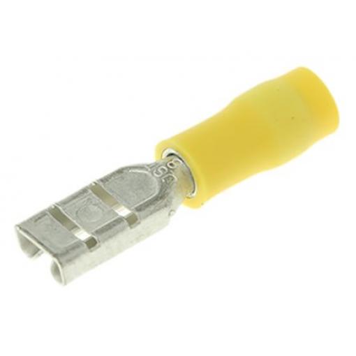 Krimpovací zásuvka, řada: FVDDF, Samice, max. AWG: 22AWG, min. AWG: 26AWG, 0.2mm² - 0.5mm² Žlutá izolovaná, 2.79 x