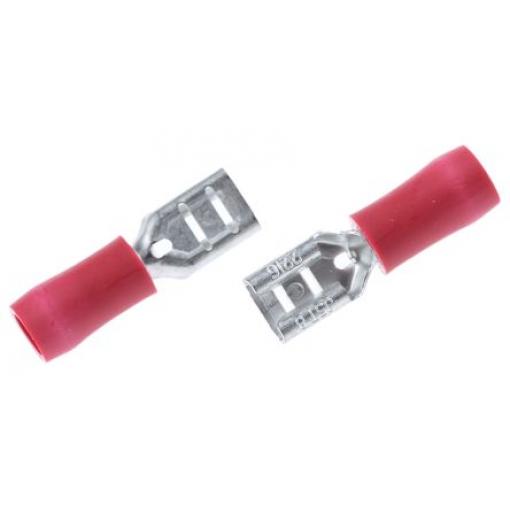 JST Zásuvný konektor, řada: FVDDF Izolované, 4.75 x 0.8 mm, Červená Vnitřní, celková délka: 18.7 mm, izolační: Vinyl,