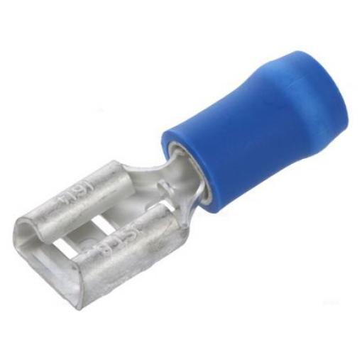 JST Zásuvný konektor, řada: FVDDF Izolované, 6.35 x 0.8 mm, Modrá Vnitřní, celková délka: 20.5 mm, izolační: Vinyl, min.