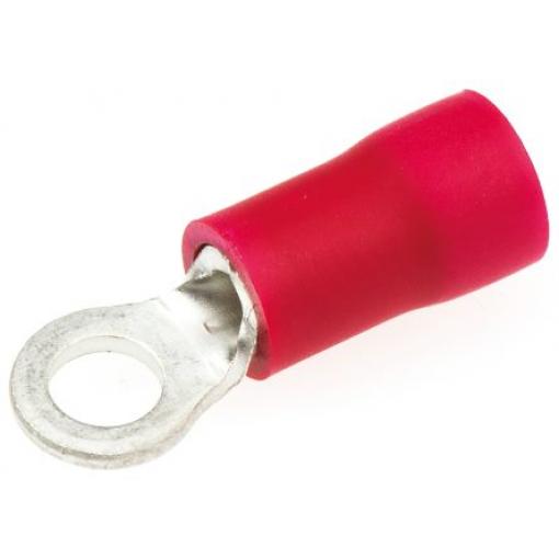 Očková koncovka, řada: FV, M3, Červená, min. AWG: 22 AWG, max. AWG: 16 AWG, Izolované, JST