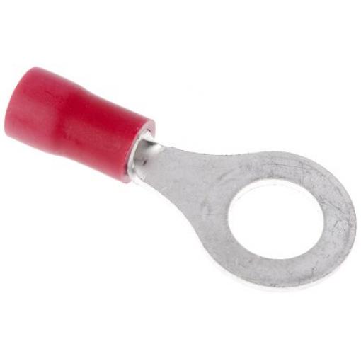 Očková koncovka, řada: FV, M6, Červená, min. AWG: 22 AWG, max. AWG: 16 AWG, Izolované, JST