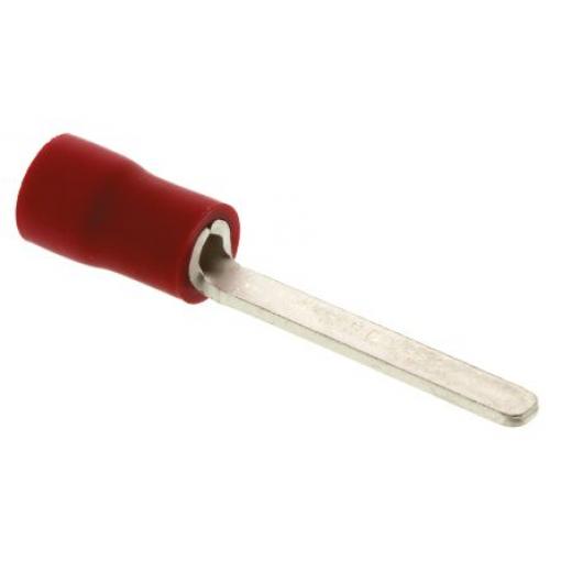 Krimpovací plochá svorka, řada: FV, Izolované délka čepele 18 mm, Červená, max. AWG: 16 AWG, min. AWG: 22 AWG, JST