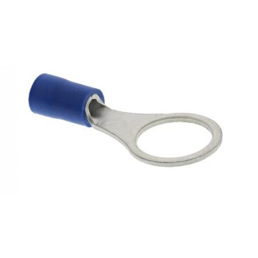 Očková koncovka, řada: FV, 10 mm, Modrá, min. AWG: 16 AWG, max. AWG: 14 AWG, Izolované, JST