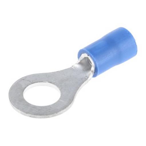 Očková koncovka, řada: FV, 6 mm, Modrá, min. AWG: 16 AWG, max. AWG: 14 AWG, Izolované, JST