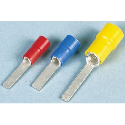 Krimpovací plochá svorka, řada: FV, Izolované délka čepele 18 mm, Modrá, max. AWG: 14 AWG, min. AWG: 16 AWG, JST