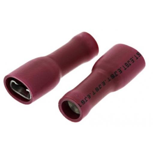 JST Zásuvný konektor, řada: FLVDDF Izolované, 4.75 x 0.5 mm, Červená Vnitřní, celková délka: 19 mm, izolační: Vinyl,
