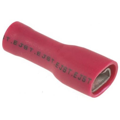 JST Zásuvný konektor, řada: FLVDDF Izolované, 4.75 x 0.8 mm, Červená Vnitřní, celková délka: 19 mm, izolační: Vinyl,