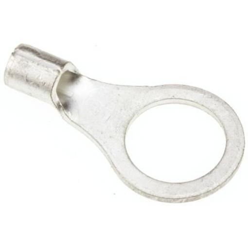 Očková koncovka, řada: R, 8 mm, Šedá, min. AWG: 16 AWG, max. AWG: 14 AWG, Neizolované, JST