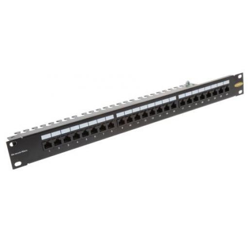 Propojovací pole Keystone, řada: Cat6Plus Cat6, počet portů: 24 RJ45 UTP 1U barva Černá Brand-Rex