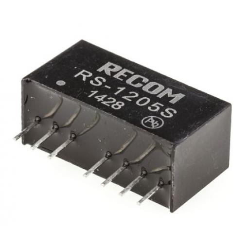 Recom Měnič DC/DC RS, výstup: 5 V dc 500 V ac, Vin 18V dc 400 mA, Vin 9V 2 W -40 °C 85 °C Průchozí otvor