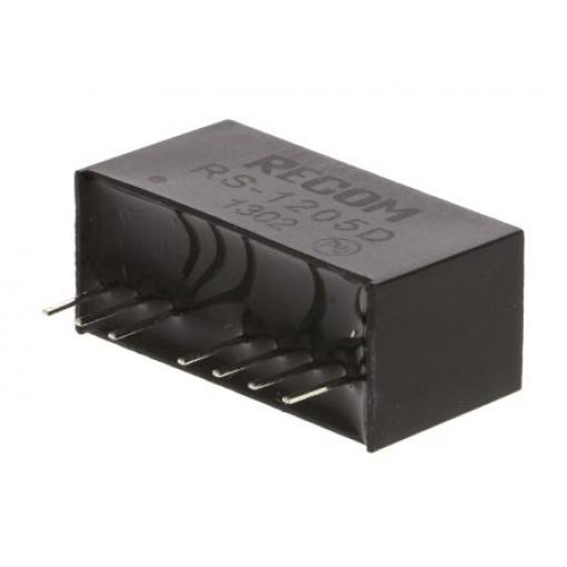 Recom Měnič DC/DC RS, výstup: 5 V dc 500 V ac, Vin 18V dc 200 mA, Vin 9V 2 W -40 °C 85 °C Průchozí otvor