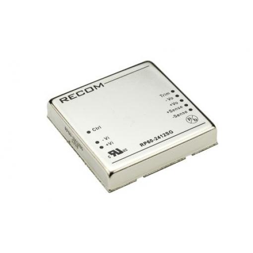 Recom Měnič DC/DC RP60 G, výstup: 12 V dc 1.6 kV dc, Vin 24V dc 5 A, Vin 18V 60 W -40 °C 100 °C Průchozí otvor