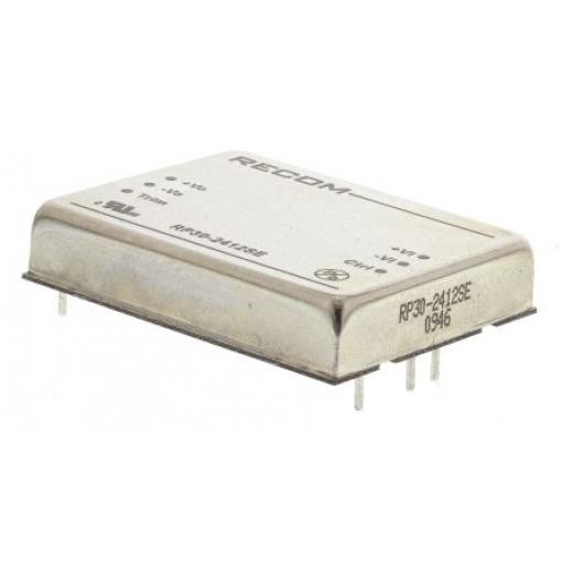 Recom Měnič DC/DC RP30-E, výstup: 12 V dc 1.6 kV dc, Vin 24V dc 2.5 A, Vin 18V 30 W -40 °C 85 °C Průchozí otvor