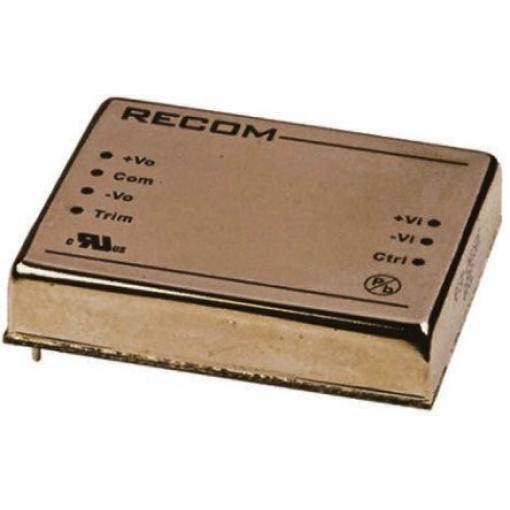 Recom Měnič DC/DC RP30-E, výstup: ±15 V dc 1.6 kV dc, Vin 12V dc 1 A, Vin 9V 30 W -40 °C 85 °C Průchozí otvor