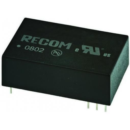 Recom Měnič DC/DC REC3, výstup: 12 V dc 500 V ac, Vin 24V dc 250 mA, Vin 20.4V 3 W -40 °C 80 °C Průchozí otvor