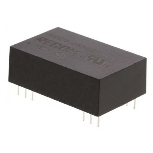 Recom Měnič DC/DC REC3, výstup: 15 V dc 500 V ac, Vin 5.5V 100 mA, Vin 4.5V 3 W -40 °C 85 °C Průchozí otvor