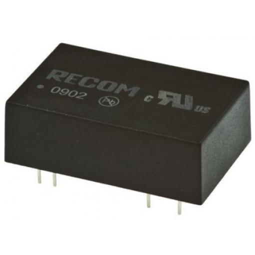 Recom Měnič DC/DC REC3, výstup: 15 V 1 kV ac, Vin 72V dc 200 mA, Vin 18V 3 W -40 °C 80 °C Průchozí otvor