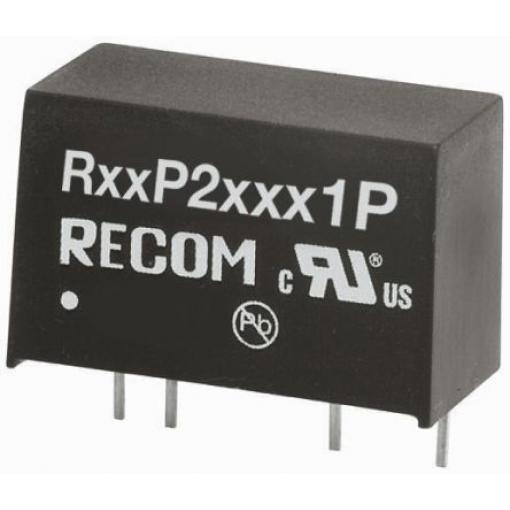 Recom Měnič DC/DC R05P, výstup: 15 V dc 2.6 kV ac, Vin 5V dc 66 mA, Vin 4.5V 5 W -40 °C 95 °C Průchozí otvor