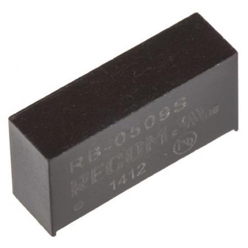 Recom Měnič DC/DC RB, výstup: 9 V dc 500 V ac, Vin 5V dc 111 mA, Vin 4.5V 1 W -40 °C 85 °C Průchozí otvor