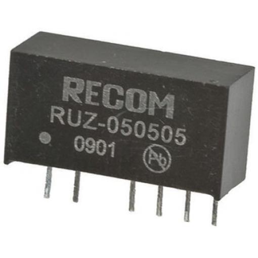 Recom Měnič DC/DC RUZ, výstup: 5 V dc 3.2 kV ac, Vin 5.5V dc 200 mA, Vin 4.5V 2 W -40 °C 85 °C Průchozí otvor