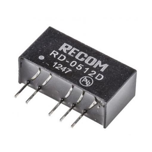 Recom Měnič DC/DC RD, výstup: 12 V dc 1 kV dc, Vin 5.5V dc 84 mA, Vin 4.5V 2 W -40 °C 85 °C Průchozí otvor