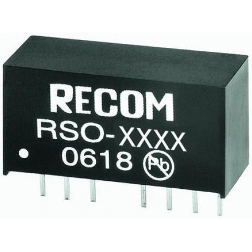 Recom Měnič DC/DC RSO, výstup: 12 V dc 500 V ac, Vin 9V dc 42 mA, Vin 4.5V 1 W -40 °C 85 °C Průchozí otvor