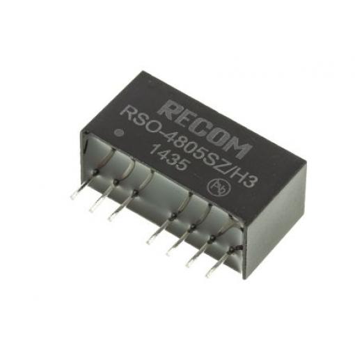 Recom Měnič DC/DC RSO, výstup: 5 V dc 3 kV dc, Vin 72V dc 200 mA, Vin 18V 1 W -40 °C 75 °C Průchozí otvor