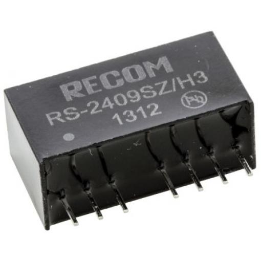 Recom Měnič DC/DC RS, výstup: 9 V dc 3 kV dc, Vin 36V dc 222 mA, Vin 9V dc 2 W -40 °C 85 °C Průchozí otvor