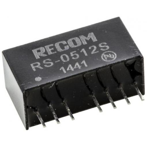 Recom Měnič DC/DC RS, výstup: 12 V dc 500 V ac, Vin 9V dc 166 mA, Vin 4.5V 2 W -40 °C 85 °C Průchozí otvor