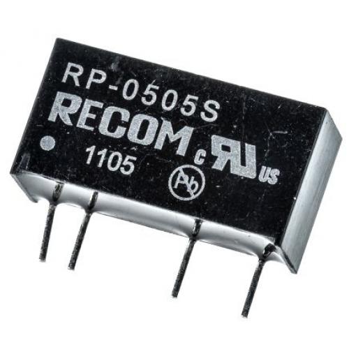 Recom Měnič DC/DC RP, výstup: 5 V dc 2.6 kV ac, Vin 5V dc 200 mA, Vin 4.5V 1 W -40 °C 85 °C Průchozí otvor