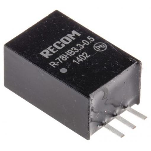Recom Spínací regulátor, výstup: 3.3 V dc Průchozí otvor 500 mA 72V dc, počet výstupů: 1