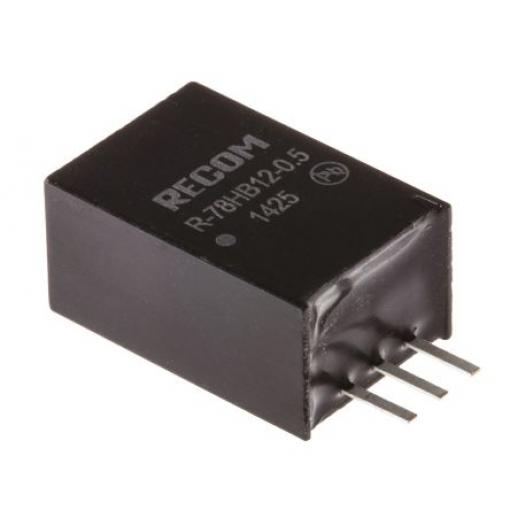 Recom Spínací regulátor, výstup: 12 V dc Průchozí otvor 500 mA 72V dc, počet výstupů: 1