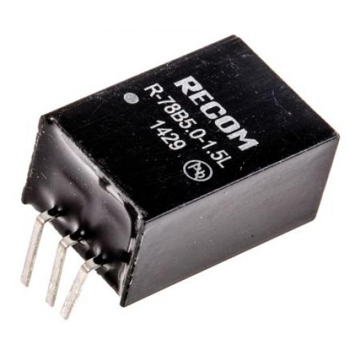 Recom Spínací regulátor, výstup: 5V dc Průchozí otvor 1.5 A, počet výstupů: 1