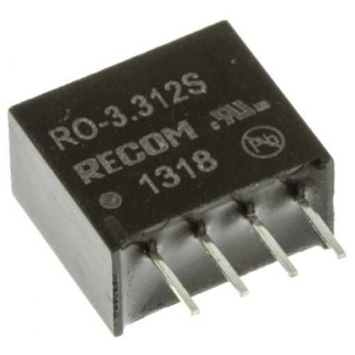 Recom Měnič DC/DC RO, výstup: 12 V dc 1 kV dc, Vin 3.3V dc 83 mA, Vin 0V 1 W -40 °C 85 °C Průchozí otvor