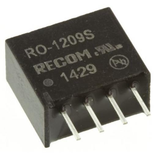 Recom Měnič DC/DC RO, výstup: 9 V dc 1 kV dc, Vin 12V dc 111 mA 1 W -40 °C 85 °C Průchozí otvor