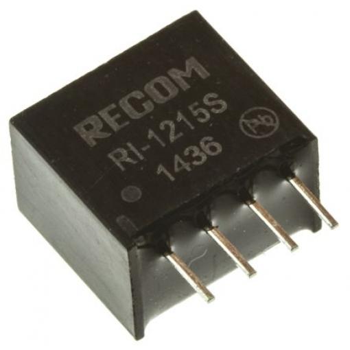 DC-DC převodník 2W, výstup: 15V dc 133mA 1kV dc, Vin 10,8 → 13,2 V DC