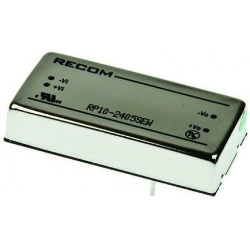 Recom Měnič DC/DC RP10 EW, výstup: 5 V dc 1.6 kV dc, Vin 48V dc 2 A, Vin 18V 10 W -20 °C 85 °C Průchozí otvor